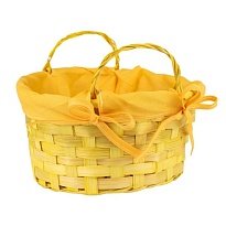Корзина (бамбук) d21*13*h14см овал желтый