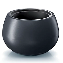 Кашпо Prosperplast Heos d43.6 h27см 11л с вкладкой пластик антрацитовый