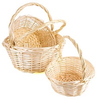 Корзина (ива) d21*h11*hh27см круг натуральный