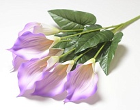 Калла искусственная 7голов h65см сиреневый