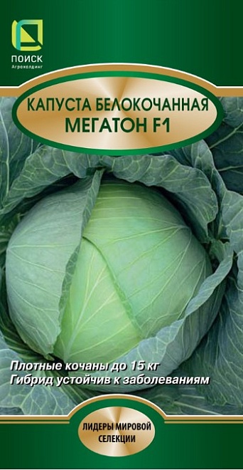 Капуста белокоч. Мегатон F1 среднепозд. 10шт /Поиск