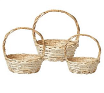 Корзина (ива) d25*h11*hh31см овал натуральный