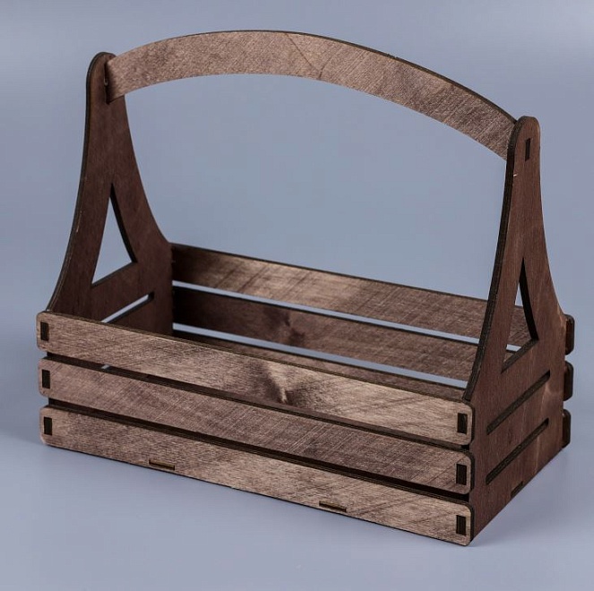 Ящик декоративный Village с ручкой 25*13*22см тик