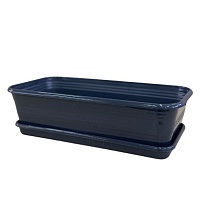 Ящик для рассады 45*22,5*12,5см пластик с поддоном графитовый