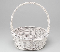 Корзина (ива) d34*h14*hh34см круг белый