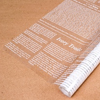 Пленка прозрачная 70см 200гр Газета деловая белый