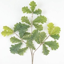 Зелень, ветка искусственная, дуб, зеленый