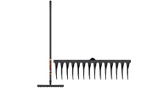 Грабли огородные Finland 14 зубьев h135см черный