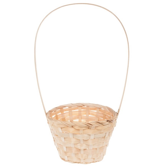 Корзина (бамбук) d13*h9,5*hh28см круг натуральный