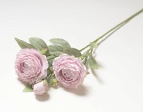 Пион искусственный 2головы 1бутон h70см нежно-сиреневый