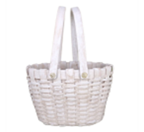 Корзина плетеная (секвойя) d20,5*13,5*h13*hh25.5см овал белый