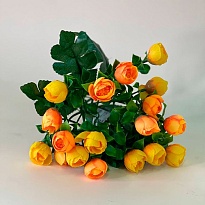 Камелия в букете искусственная h29см оранжевый
