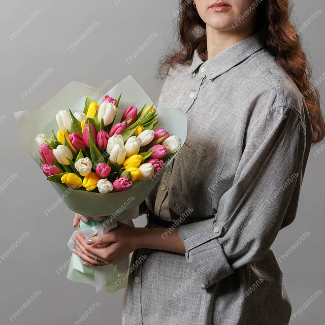 Букет из тюльпанов "Самба"