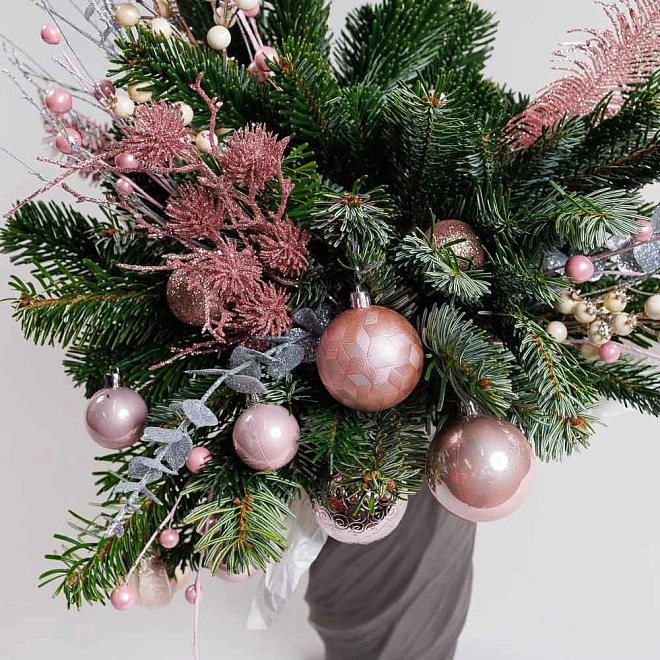 Композиция новогодняя "Блеск мишуры"