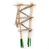 Решетка для вьюнов h40см с джутом дерево