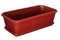 Ящик для рассады 39*19,5*12см Декор пластик терракотовый