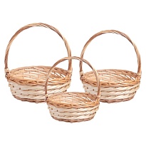 Корзина (ива) d38*h13*hh40см круг натуральный