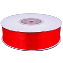 Лента атласная 25мм*25ярд красный 