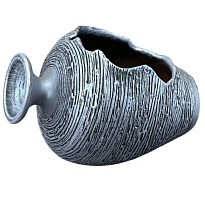 Кашпо уличное Кувшин лежащий мини 20см керамика джинс