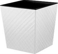 Горшок Manhattan Cube 30.1*30.1 h31.5см 22л с вкладкой пластик белоснежный жасмин