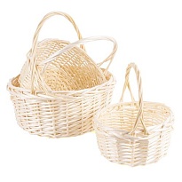 Корзина (ива) d27*h14*hh30см круг натуральный