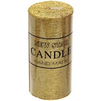 Свеча колонна New Star d5*h10см золотой