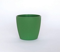 Горшок Эви VipSet d10,5 h9,7см 0,6л с вкладкой пластик зеленый