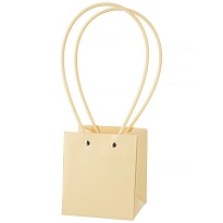 Пакет для цветов 12*12*13см бледно-желтый 