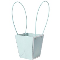 Пакет для цветов 9*13*15см тиффани лайт с белыми линиями