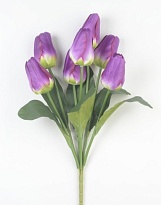 Тюльпан в букете, искусственный, 7 голов, фиолетовый