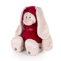 Мягкая игрушка KULT Заяц Вито в кофте h37см бордовый