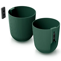 Кашпо настенное Prosperplast Milly Wall d14,6 h17,6см 2,1л пластик зеленый