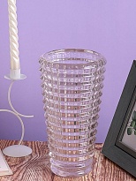 Ваза из стекла Рельефная d10,8 h22,4см прозрачный