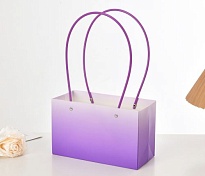 Пакет для цветов 10*13*22см Градиент сиреневый