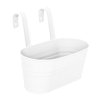 Кашпо настенное Ведро большое 30*20 h25см 3л пластик белый