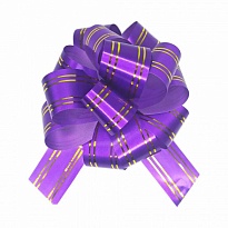 Бант шар 50мм с золотой полосой фиолетовый