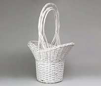 Корзина (ива) d60*36*h36*hh46 овал белый