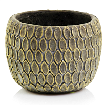 Кашпо Polnix Rustic d11 h11см керамика серо-зеленый