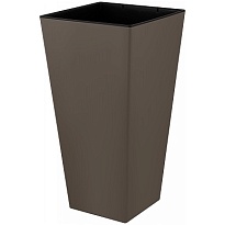 Кашпо London Cube 30*30 h56,4см 34л с вкладкой пластик французкий платан