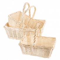 Корзина (ива) d28*h13*hh25см прямоугольник натуральный