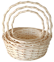 Корзина (ива) d20*h11*hh23см круг натуральный