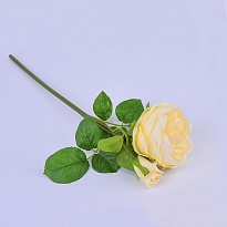 Роза искусственная 1голова 1бутон h45см кремовый