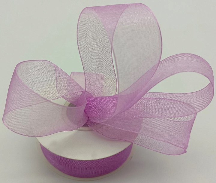 Лента органза 25мм*25ярд дикая роза